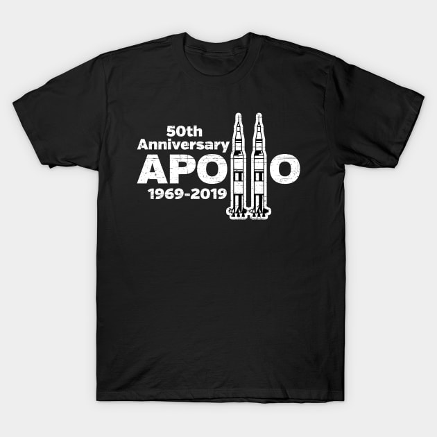 Apollo 11 50th Anniversary NASA Saturn V Rocket T-Shirt by RadStar